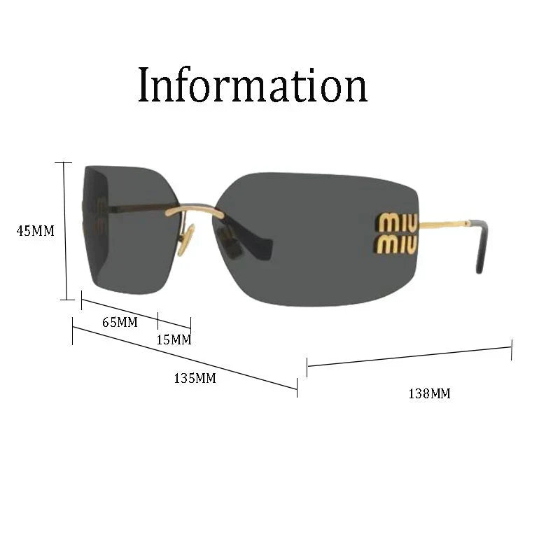 Fashionable frameless sunglassess