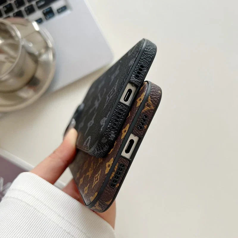 Lou Classic Color Leather iPhone Case
