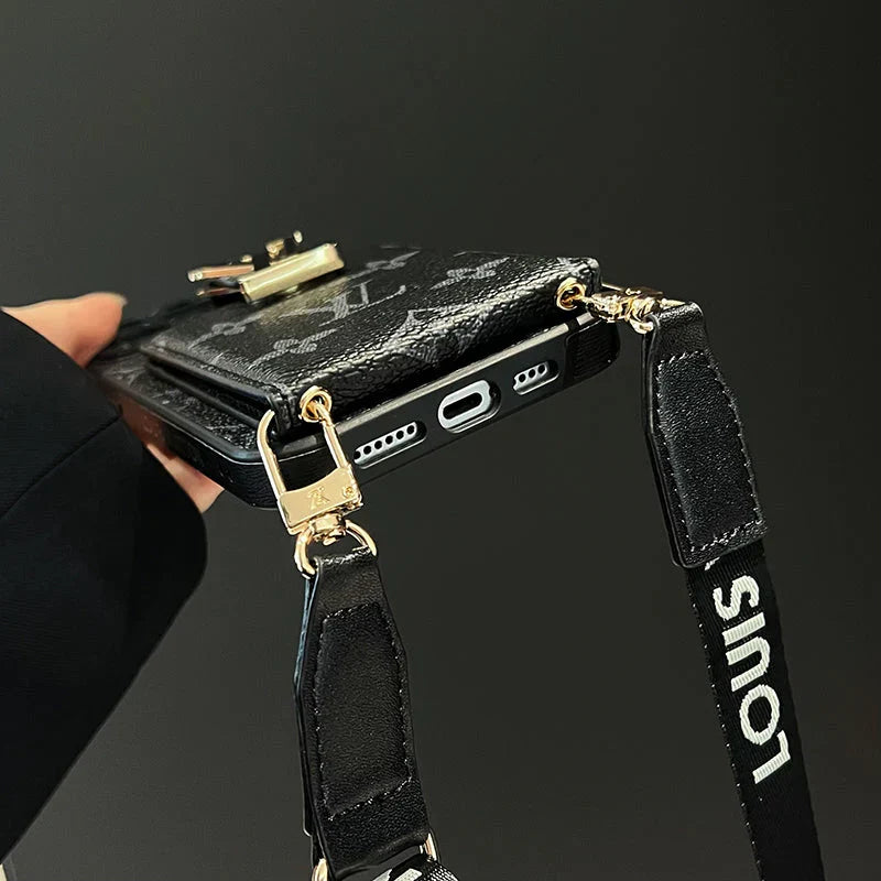 Lou Card Bag Chain Black iPhone Case