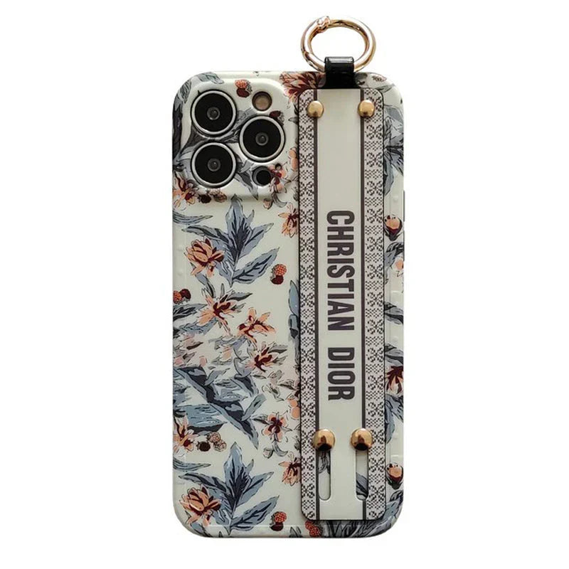 CD Purple & White Wristband iPhone Case