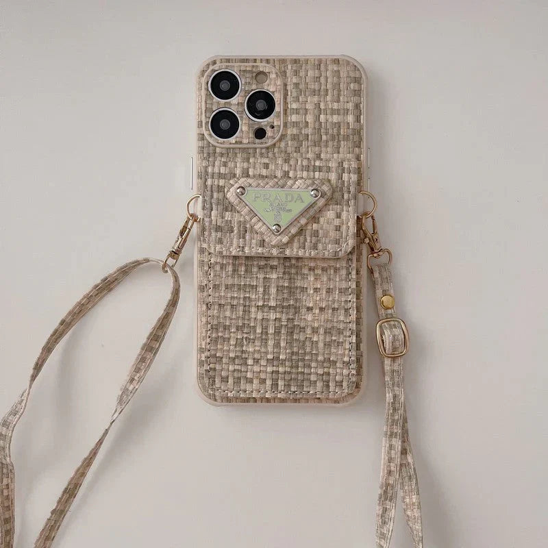 Pra Weave Card Bag Crossbody iPhone Case