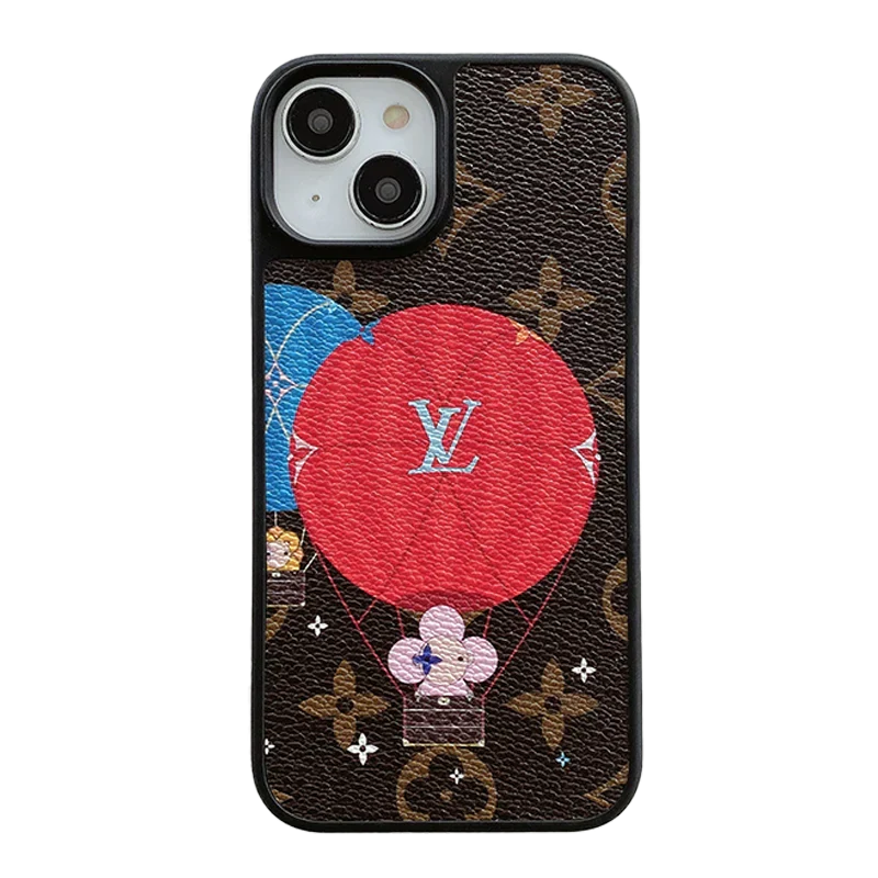 Lou Balloon & Heart Leather iPhone Case