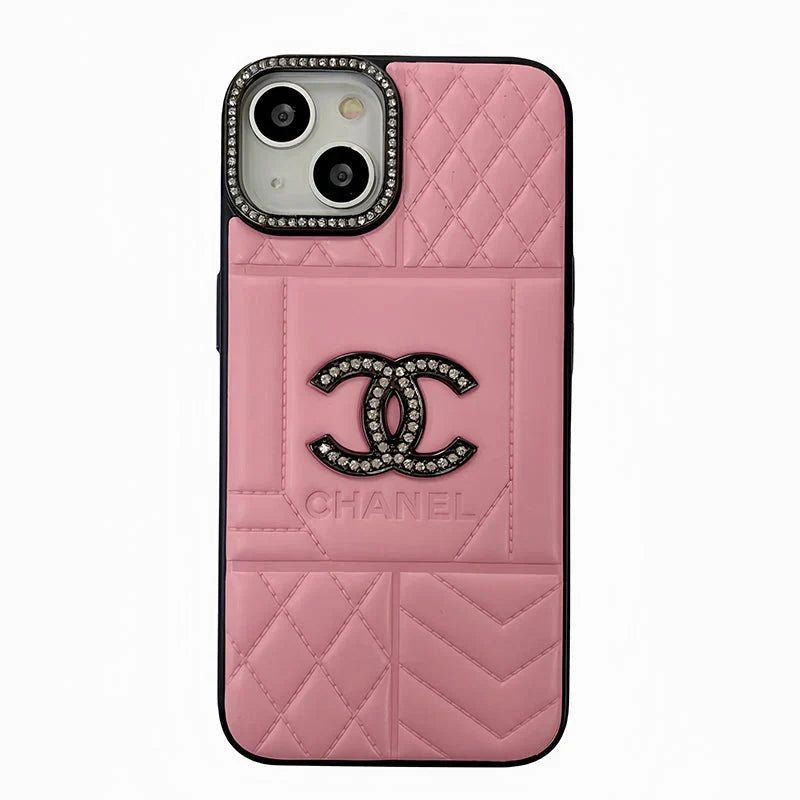 CC Rhombus Leather iPhone Case