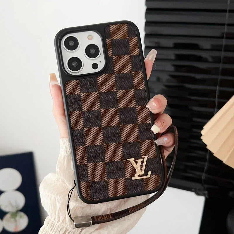 Lou Classic Brown Hand Chain iPhone Case
