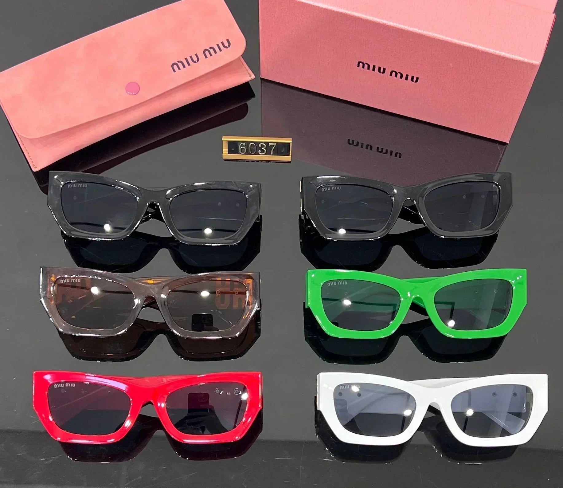 Fashion Square Cat-Eye Sunglasses 6037s