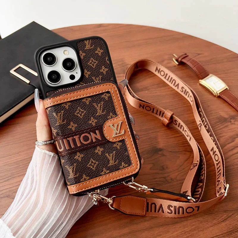 Lou GG Card Holder Chain iPhone Case