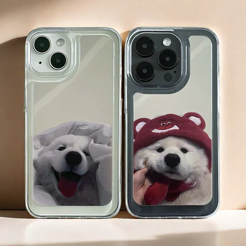Mirror iPhone Case | Couple Dogs Samoyed (Buy 2 and get 50% off one)