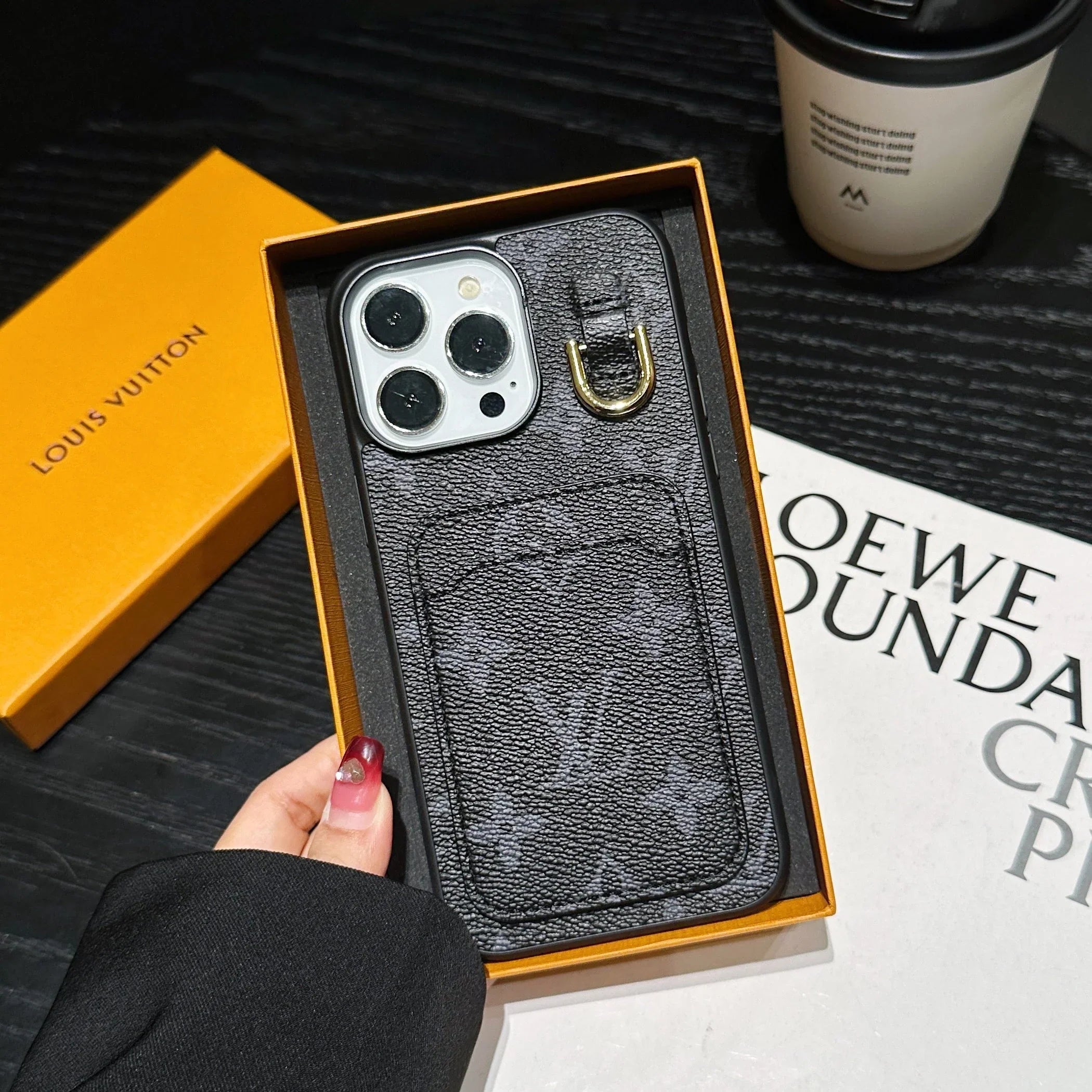 Lou Card Holder Leather iPhone Case
