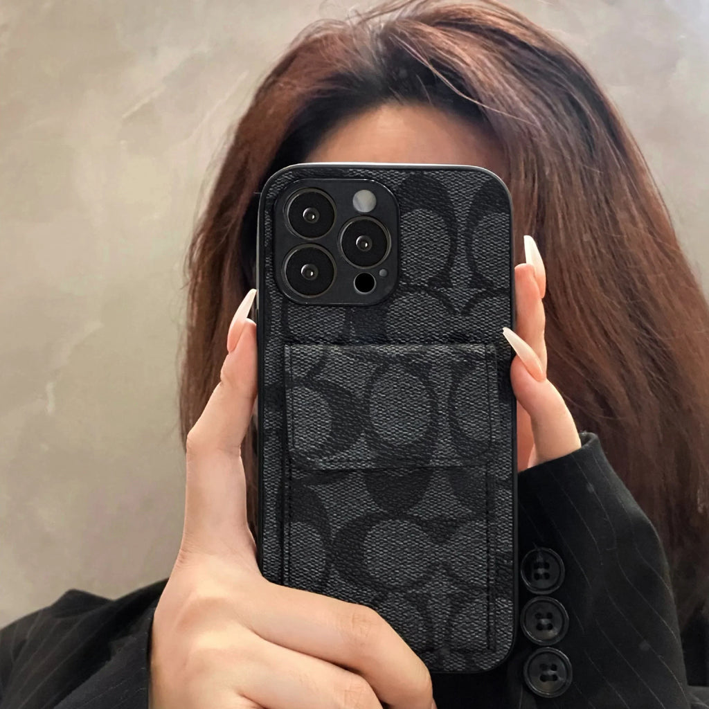 Coach iPhone Case With  Wallet Black-HP240513