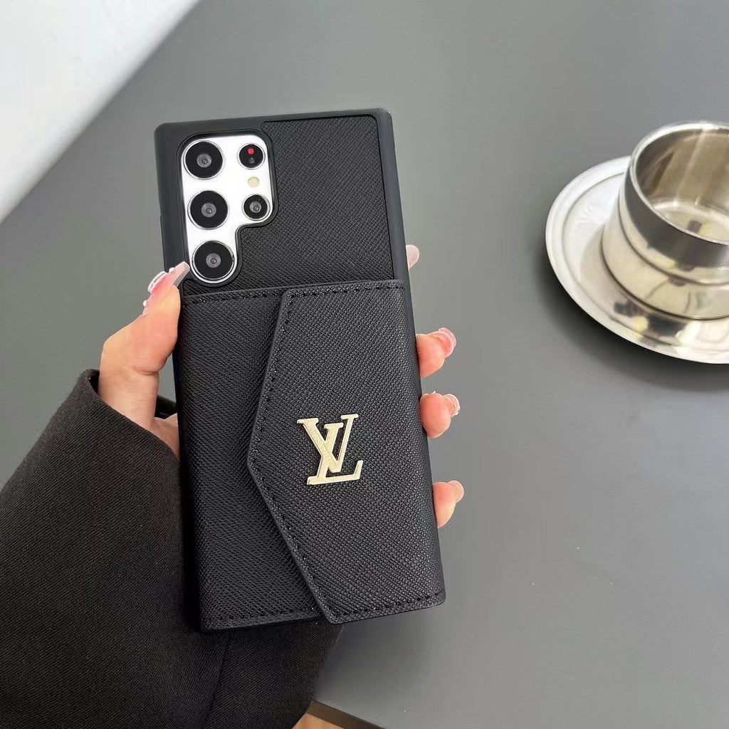 Black Card Holder Galaxy Case For Samsung