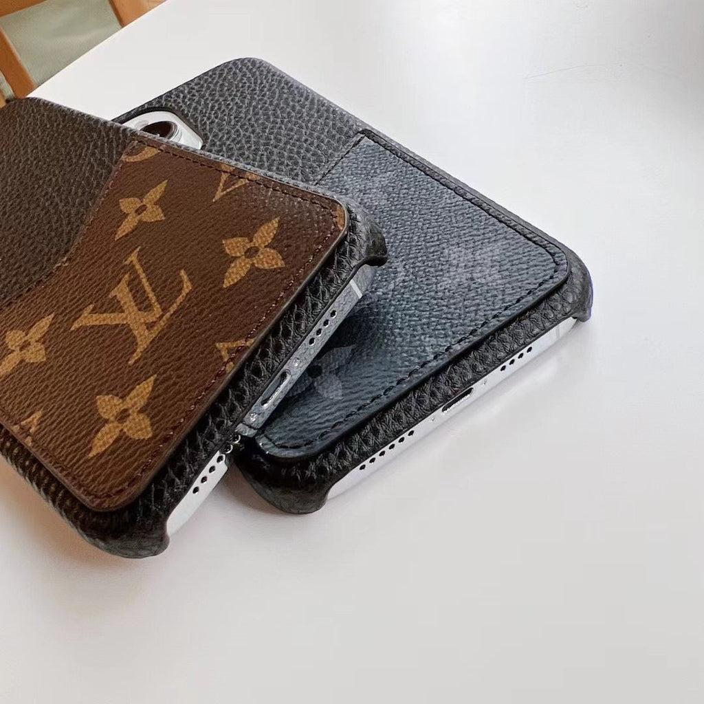 Card Holder Plush Phone Case For iPhone