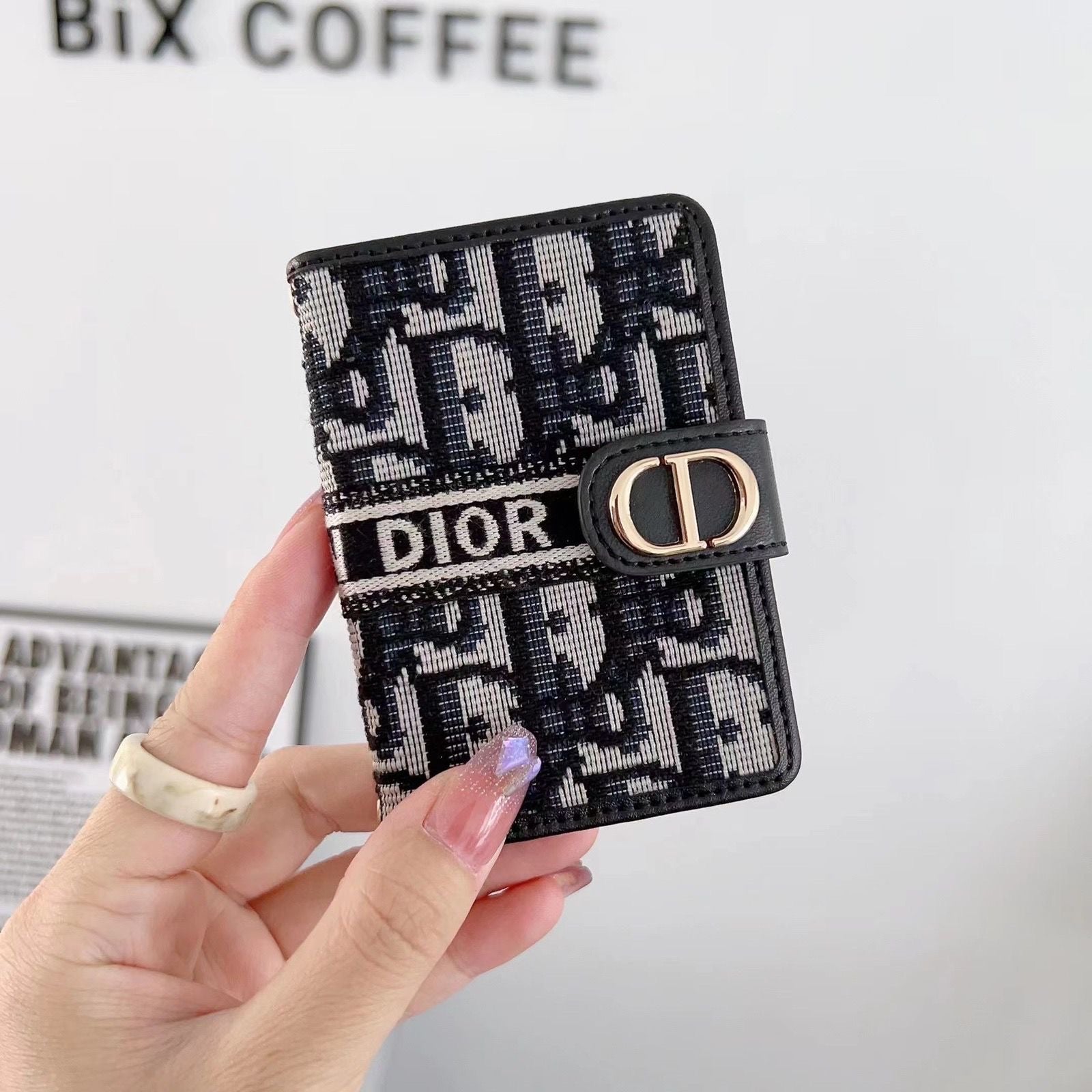 Black Printed Card Holder