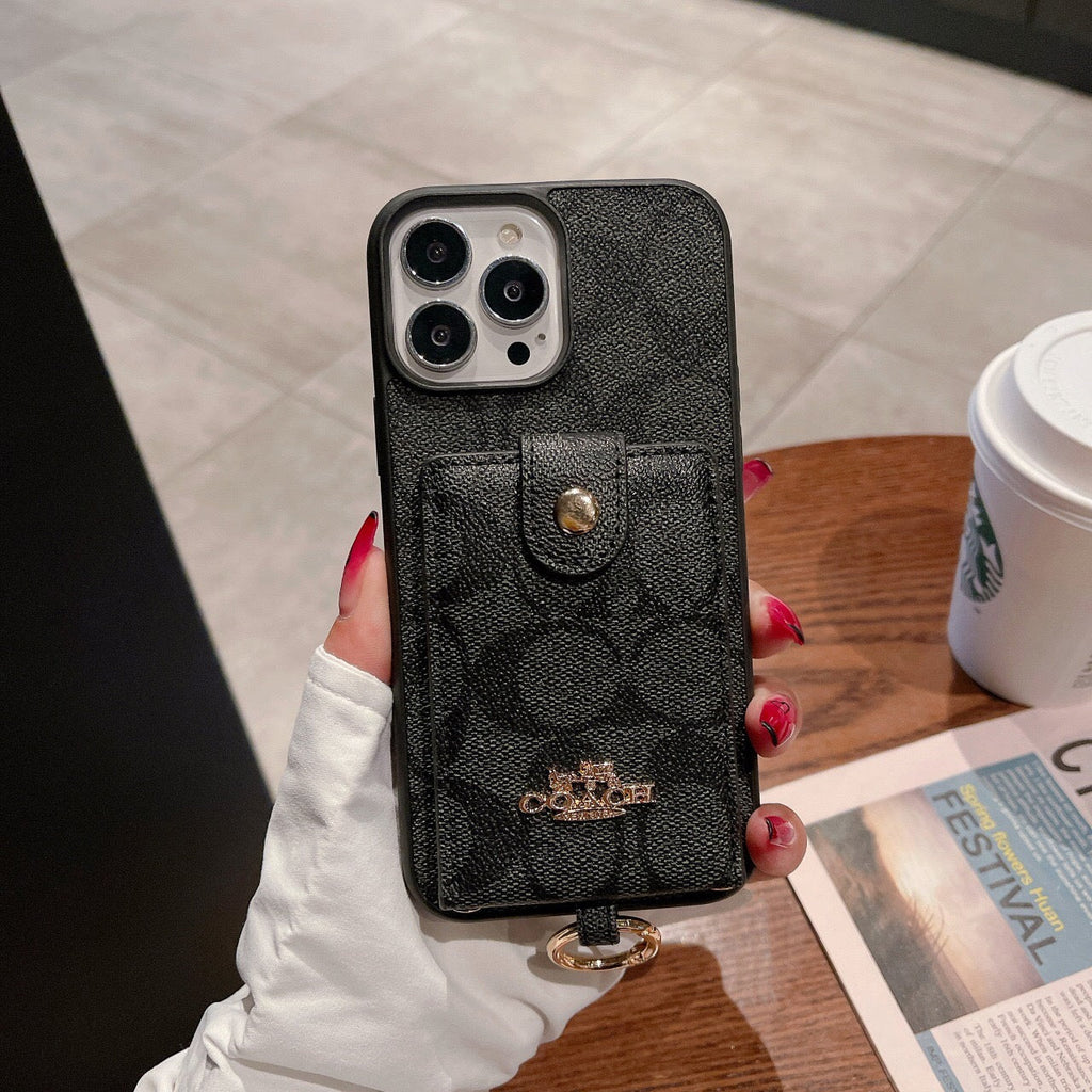Ring Leather Phone Case For iPhone