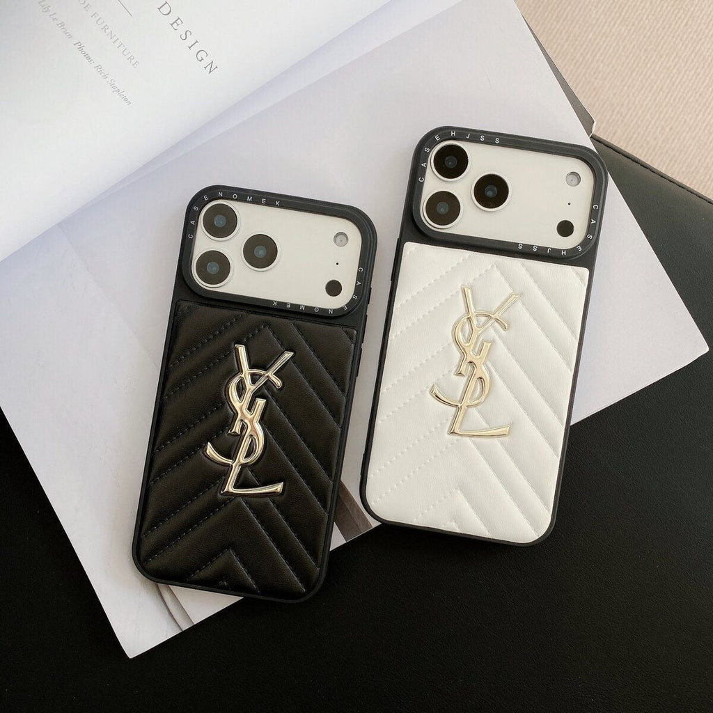 Embroidered Gold Phone Case For iPhone