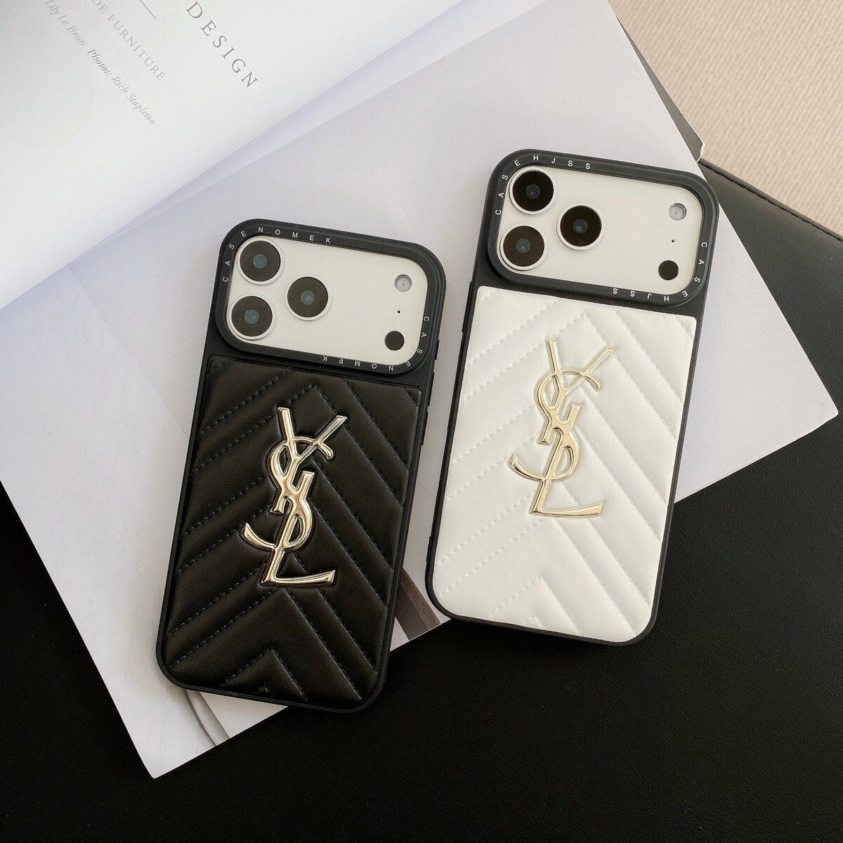 Embroidered Gold Phone Case For iPhone