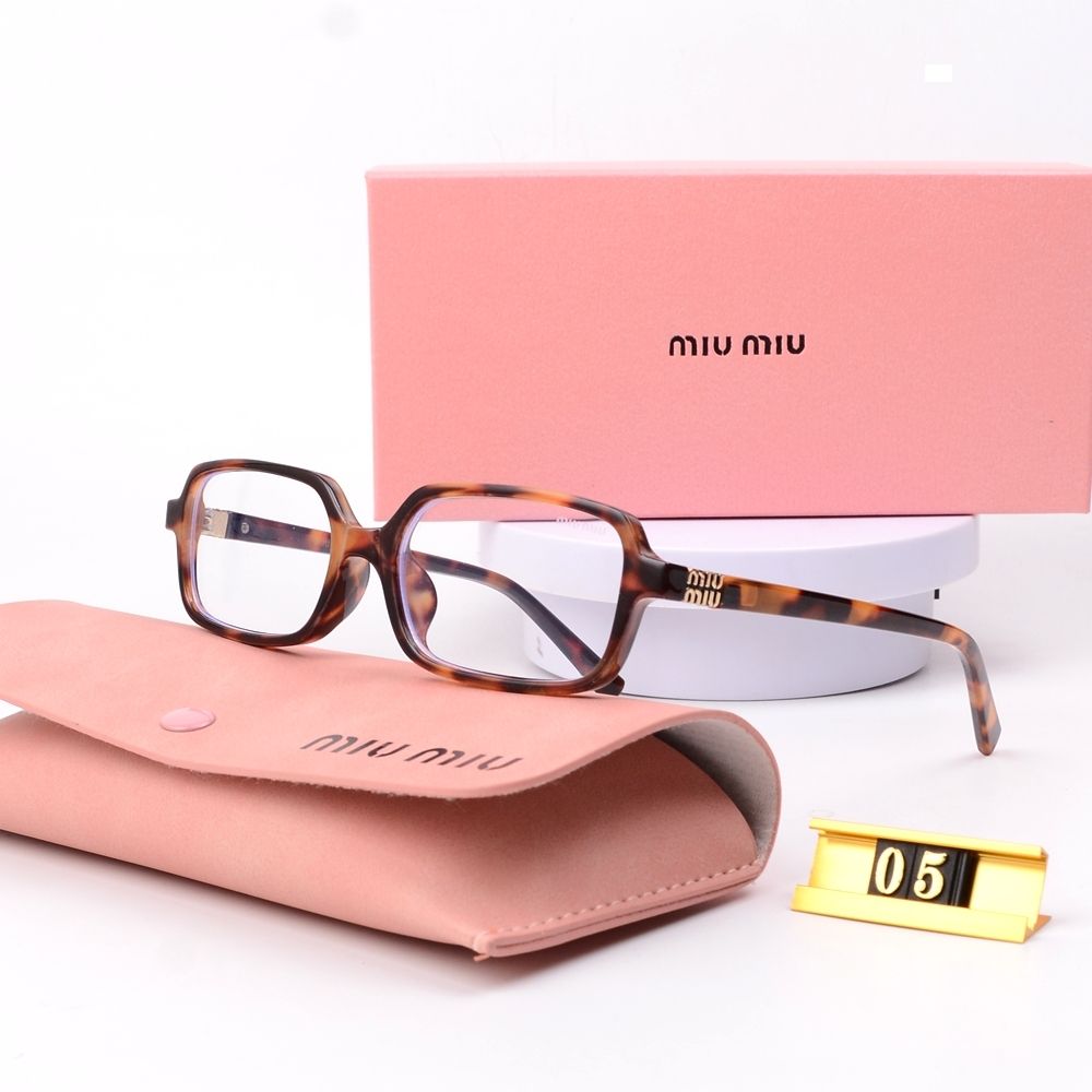 6Leopard Print Square Frame Retro Glasses & Sunglasses-s