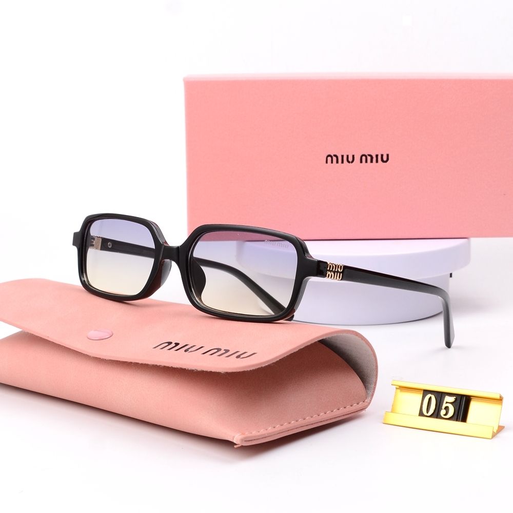 6Leopard Print Square Frame Retro Glasses & Sunglasses-s