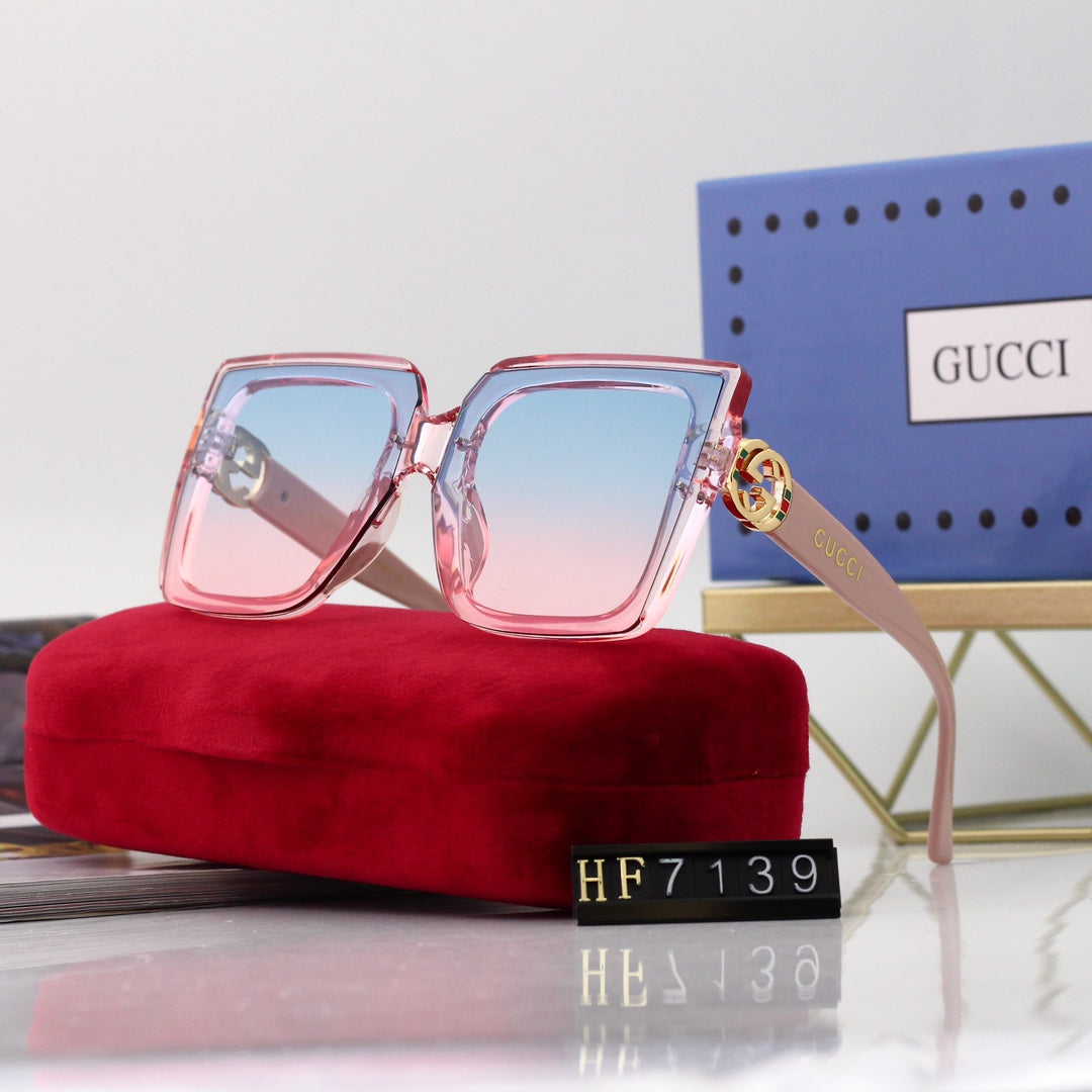 New Square Frame Environmentally Friendly PC Sunglasses 7139s