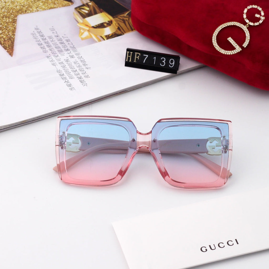 New Square Frame Environmentally Friendly PC Sunglasses 7139s