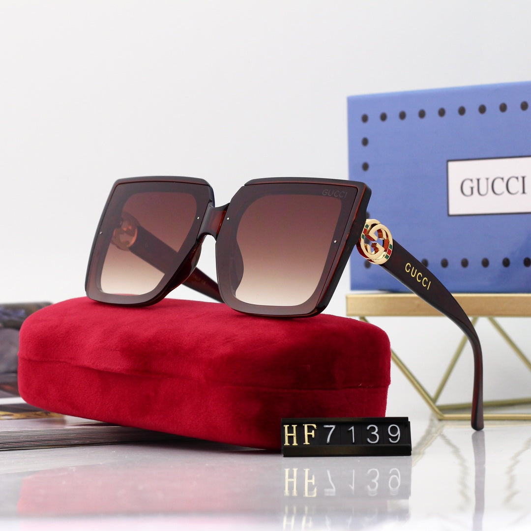 New Square Frame Environmentally Friendly PC Sunglasses 7139s