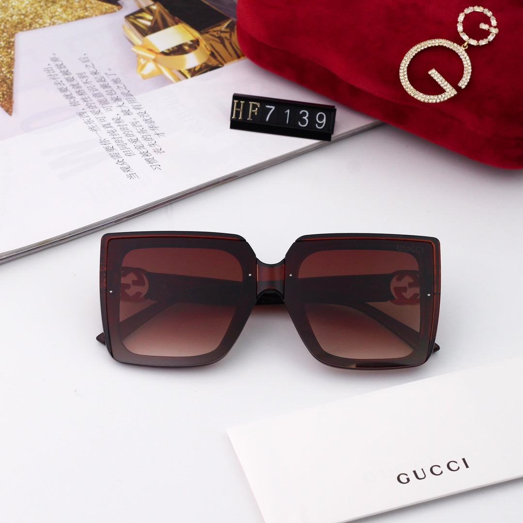 New Square Frame Environmentally Friendly PC Sunglasses 7139s
