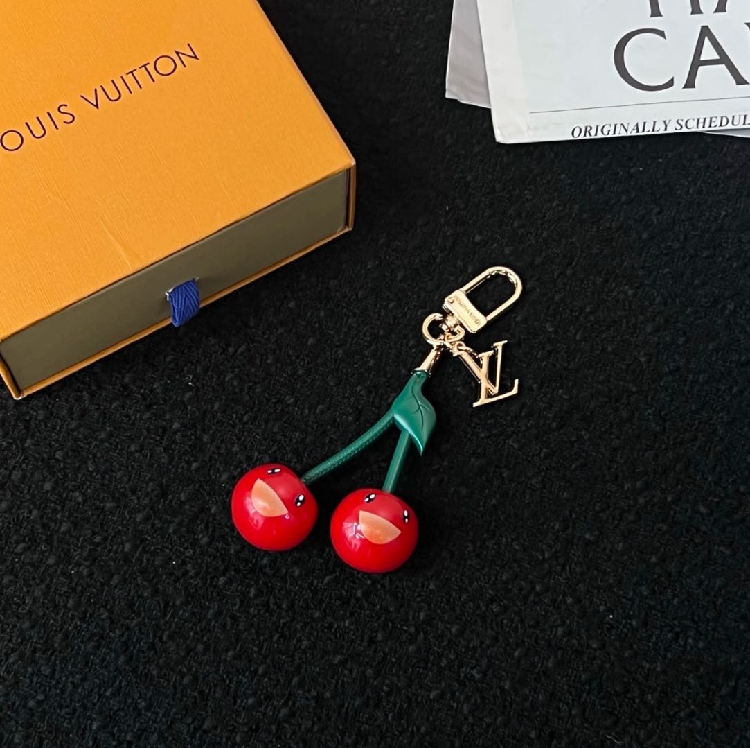 🌟 L$V Cherry Keychain: Cute + Luxury, All in One 🍒✨s
