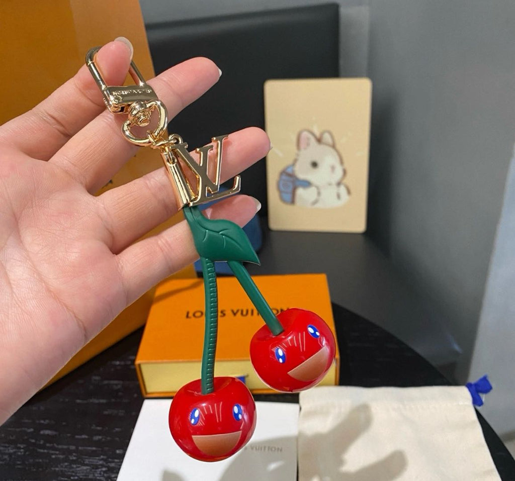 🌟 L$V Cherry Keychain: Cute + Luxury, All in One 🍒✨s