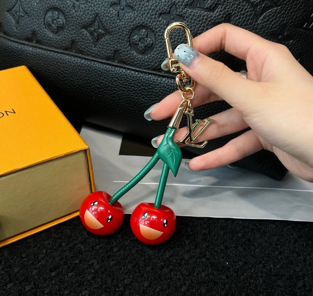 🌟 L$V Cherry Keychain: Cute + Luxury, All in One 🍒✨s