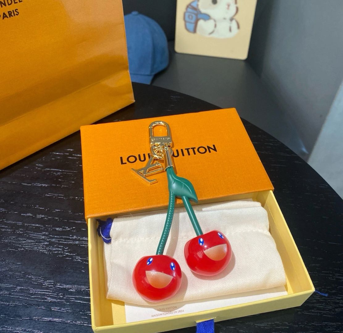 🌟 L$V Cherry Keychain: Cute + Luxury, All in One 🍒✨s
