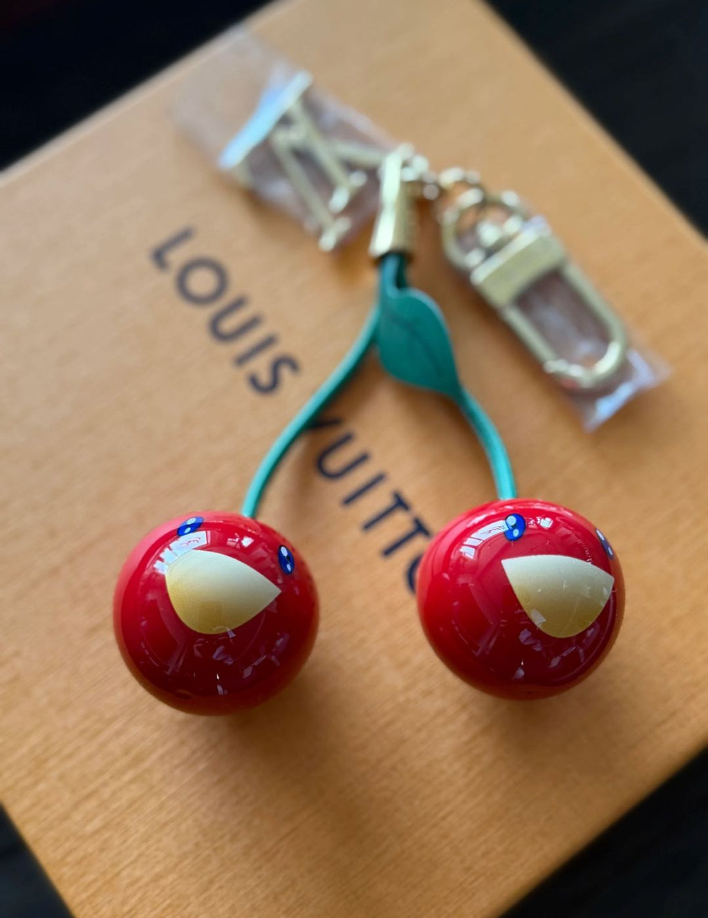 🌟 L$V Cherry Keychain: Cute + Luxury, All in One 🍒✨s