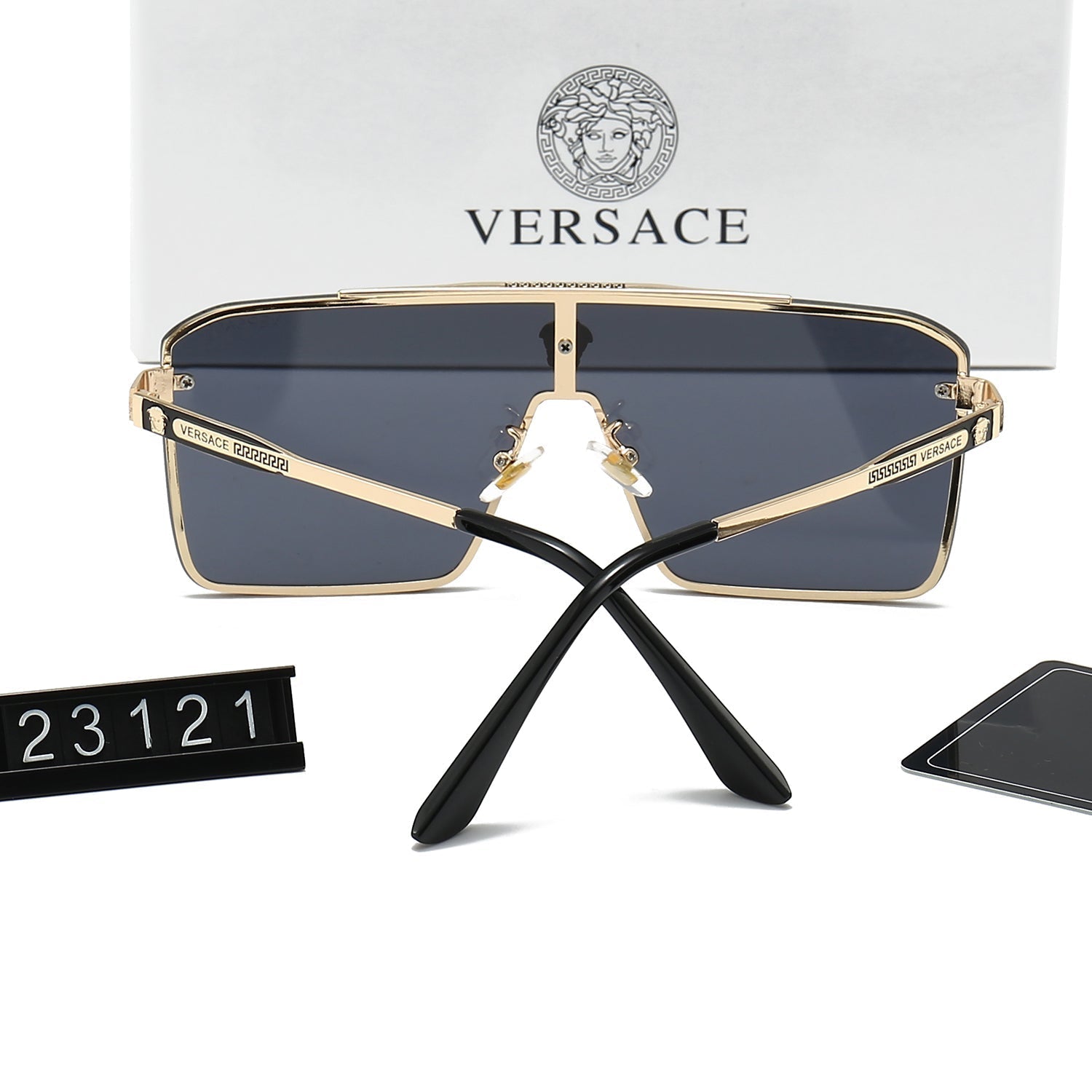 Retro Metal Letter Sunglasses 23121s